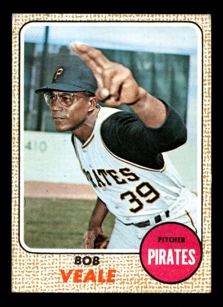 1968 Topps Bob Veale #70 Pittsburgh Pirates VG-EX front of card