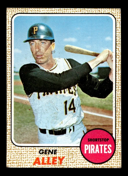 1968 Topps Gene Alley #53 Pittsburgh Pirates VG-EX front of card