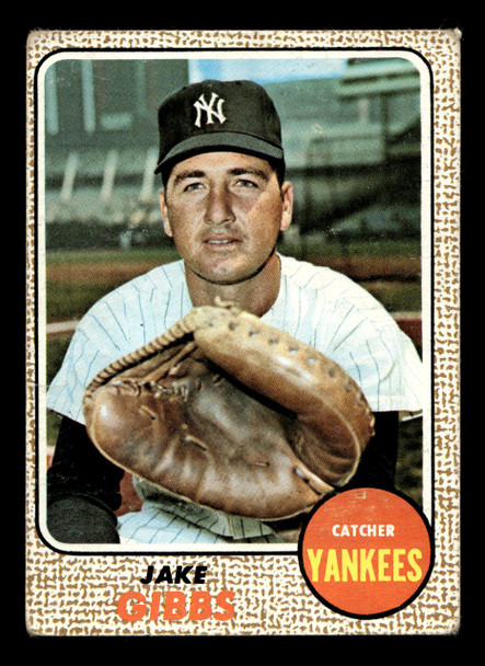 1968 Topps Jake Gibbs #89 New York Yankees VG front of card
