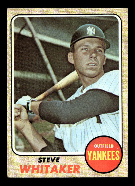 1968 Topps Steve Whitaker #383 New York Yankees VG-EX front of card