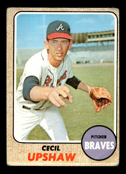 1968 Topps Cecil Upshaw #286 Atlanta Braves VG-EX front of card