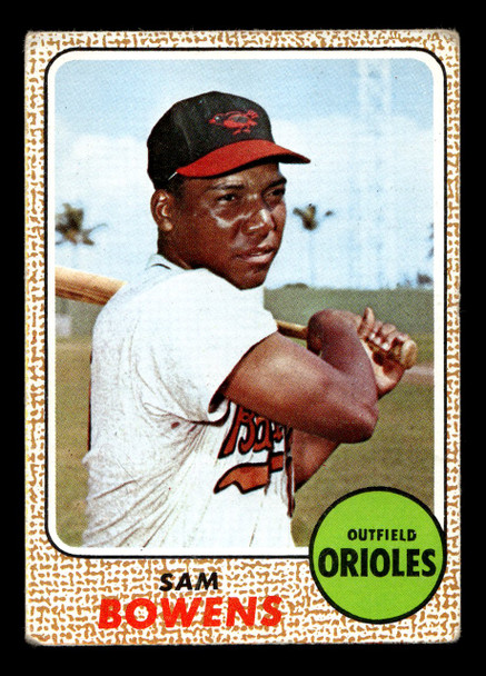 1968 Topps Sam Bowens #82 Baltimore Orioles Low Grade - Creases front of card