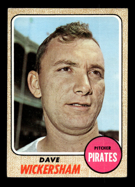 1968 Topps Dave Wickersham #288 Pittsburgh Pirates VG-EX front of card