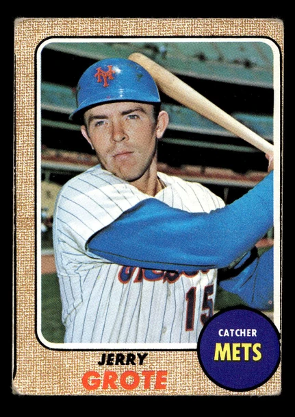 1968 Topps Jerry Grote #582 New York Mets VG-EX front of card
