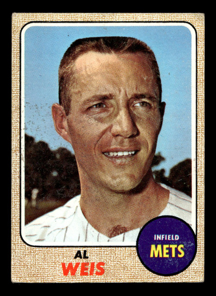 1968 Topps Al Weis #313 New York Mets VG-EX front of card