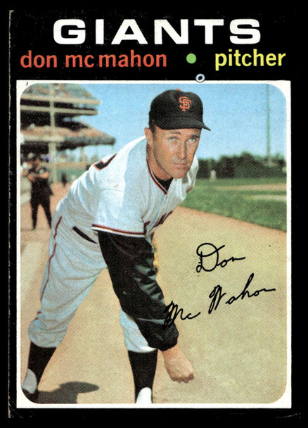 1971 Topps Don McMahon #354 San Francisco Giants VG front of card