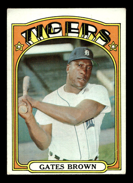 1972 Topps Gates Brown #187 Detroit Tigers VG-EX front of card