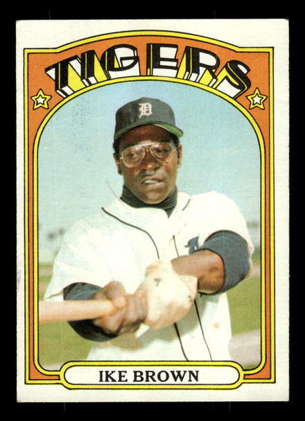 1972 Topps Ike Brown #284 Detroit Tigers VG-EX — Example A front of card