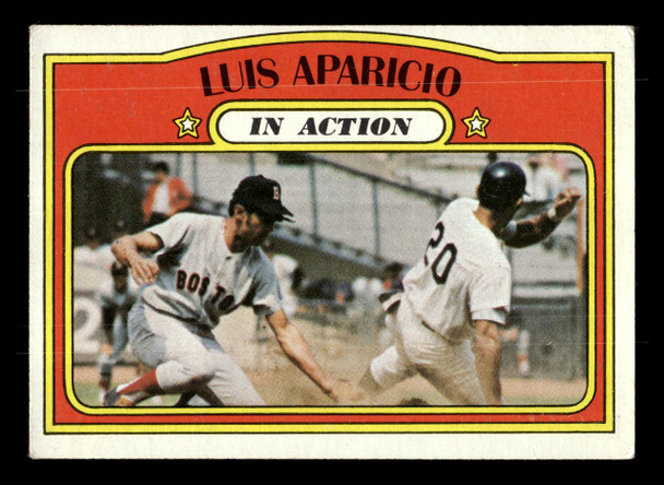 1972 Topps Luis Aparicio #314 In Action HOF VG-EX front of card
