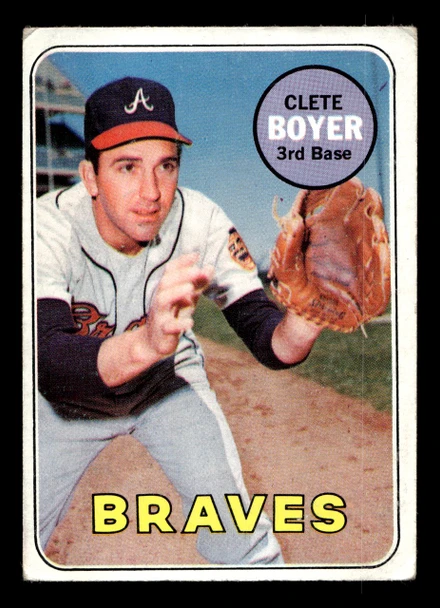 1969 Topps Clete Boyer #489 Atlanta Braves VG front of card