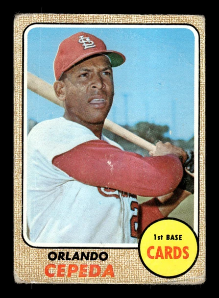 1968 Topps Orlando Cepeda #200 St. Louis Cardinals HOF VG-EX front of card