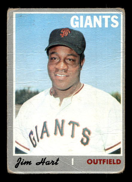 1970 Topps Jim Ray Hart #176 San Francisco Giants Low Grade - Creases front of card