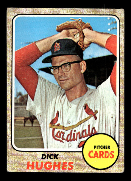 1968 Topps Dick Hughes #253 St. Louis Cardinals VG front of card