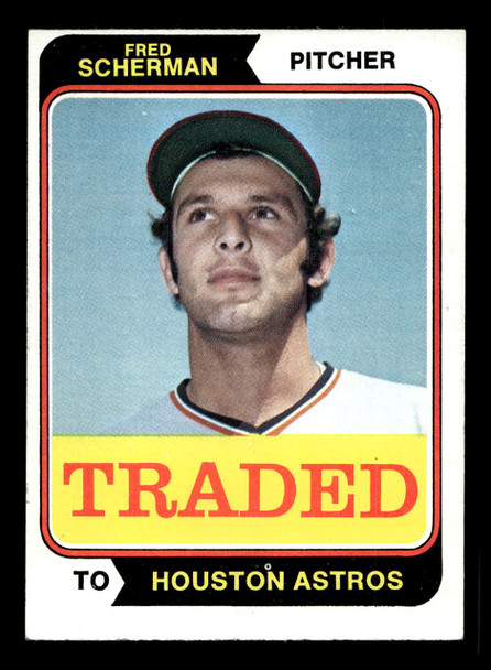 1974 Topps Traded Fred Scherman #186T Houston Astros VG-EX front of card