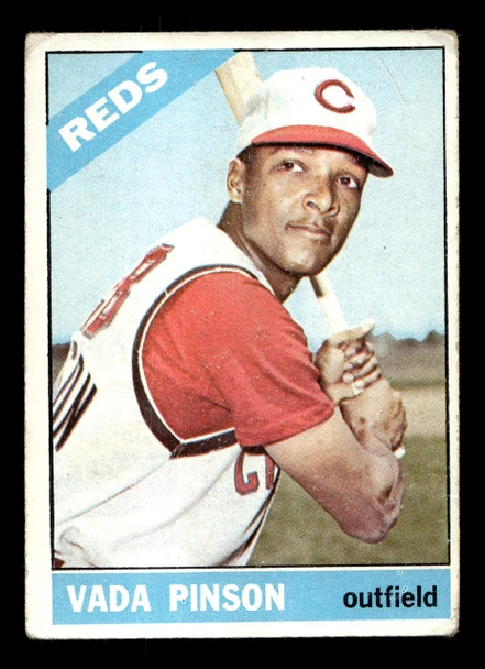 1966 Topps Vada Pinson #180 Cincinnati Reds VG-EX front of card
