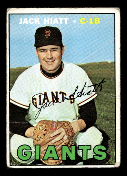 1967 Topps Jack Hiatt #368 San Francisco Giants Low Grade - Creases - Front
