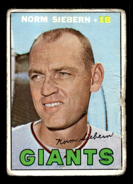 1967 Topps Norm Siebern #299 San Francisco Giants Poor - Front