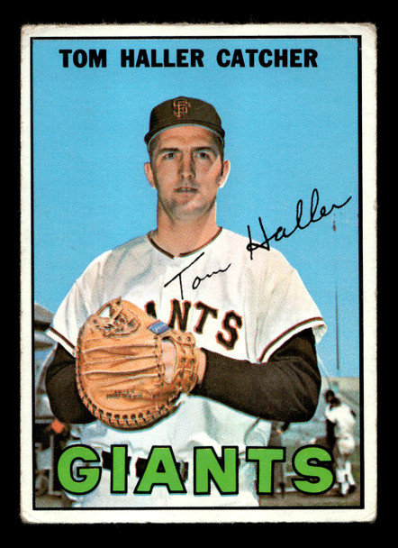 1967 Topps Tom Haller #65 San Francisco Giants Low Grade - Creases - Front