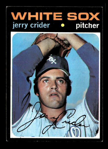 1971 Topps Jerry Crider #113 Chicago White Sox VG - Front