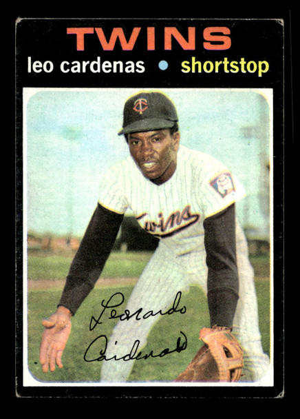 1971 Topps Leo Cardenas #405 Minnesota Twins Low Grade - Creases - Front
