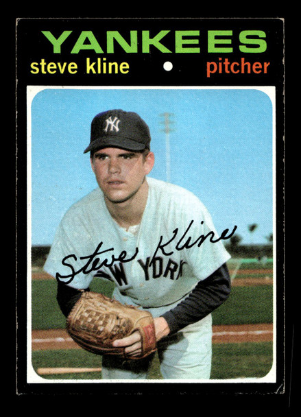 1971 Topps Steve Kline #51 New York Yankees RC Low Grade - Creases - Front