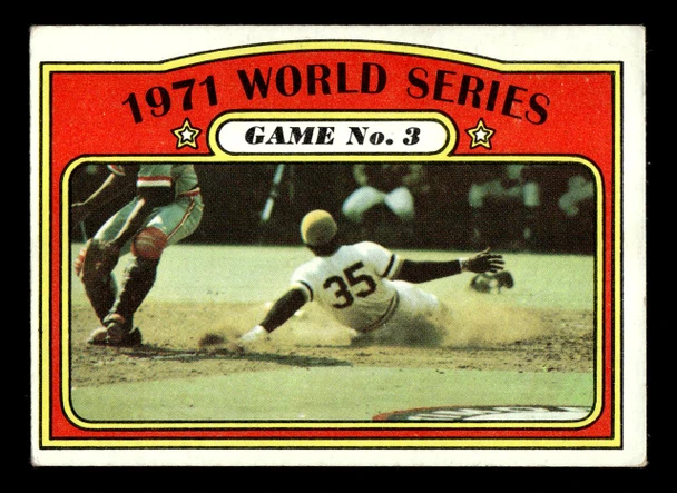 1972 Topps 1971 World Series Game 3 #225 Pittsburgh Pirates / Baltimore Orioles Good - Front