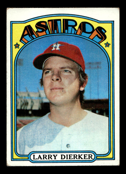 1972 Topps Larry Dierker #155 Houston Astros Low Grade - Creases - Front