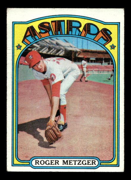 1972 Topps Roger Metzger #217 Houston Astros Low Grade - Creases - Front