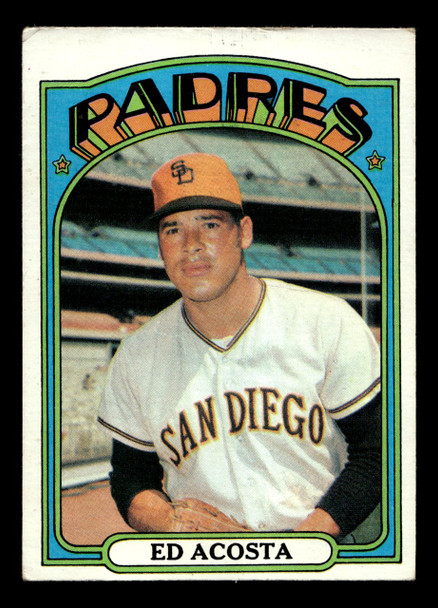 1972 Topps Ed Acosta #123 San Diego Padres Low Grade - Creases - Front