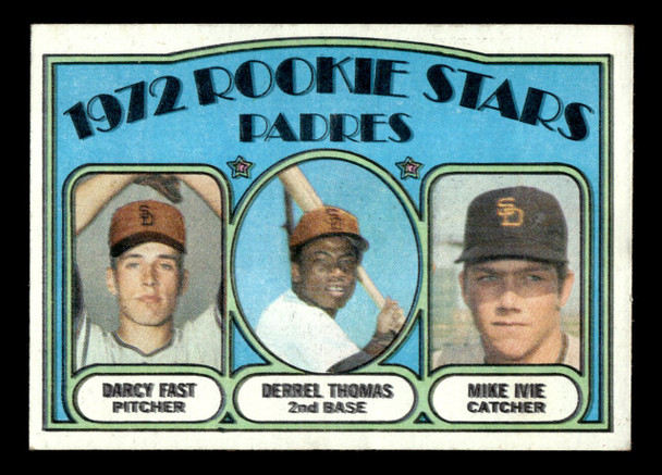 1972 Topps Padres Rookie Stars: Darcy Fast / Derrel Thomas / Mike Ivie #457 San Diego Padres RC Low Grade - Marks - Front