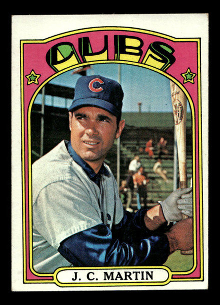 1972 Topps J. C. Martin #639 Chicago Cubs Low Grade - Creases - Front