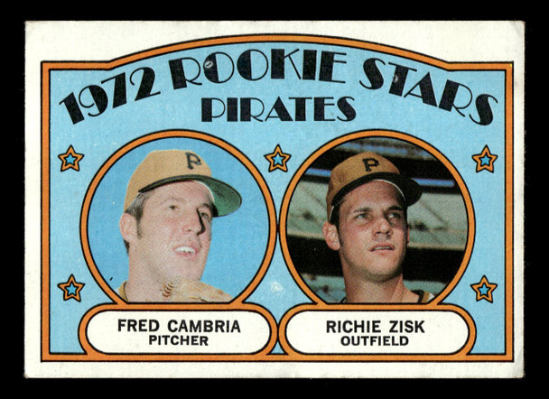 1972 Topps Pirates Rookies - Fred Cambria / Richie Zisk #392 Rookie Stars Pittsburgh Pirates RC VG - Front