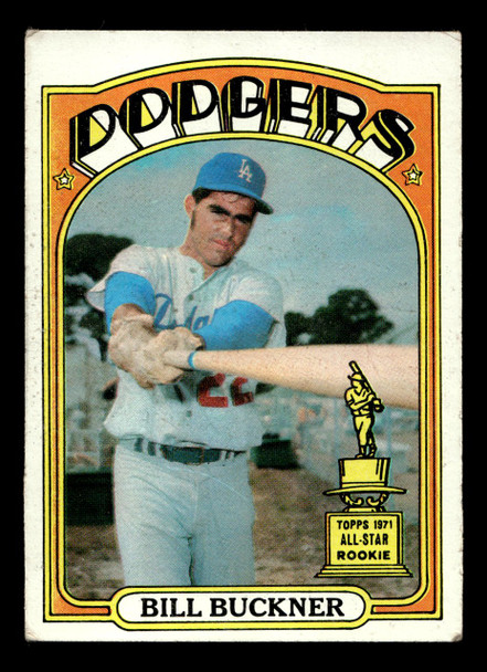 1972 Topps Bill Buckner #114 Los Angeles Dodgers Low Grade - Creases - Front