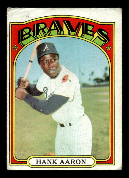 1972 Topps Hank Aaron #299 Atlanta Braves HOF Poor - Front