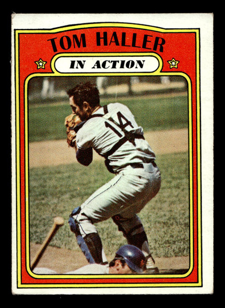 1972 Topps Tom Haller #176 In Action Detroit Tigers Low Grade - Creases - Front