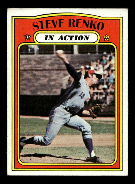 1972 Topps Steve Renko #308 In Action Montreal Expos Low Grade - Creases - Front