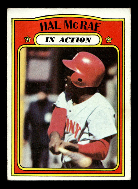 1972 Topps Hal McRae #292 In Action Cincinnati Reds Low Grade - Creases - Front
