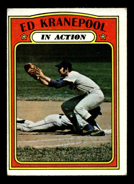1972 Topps Ed Kranepool #182 In Action New York Mets Low Grade - Creases - Front