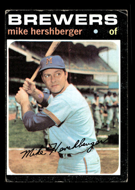 1971 Topps Mike Hershberger #149 Milwaukee Brewers Low Grade - Creases - Front