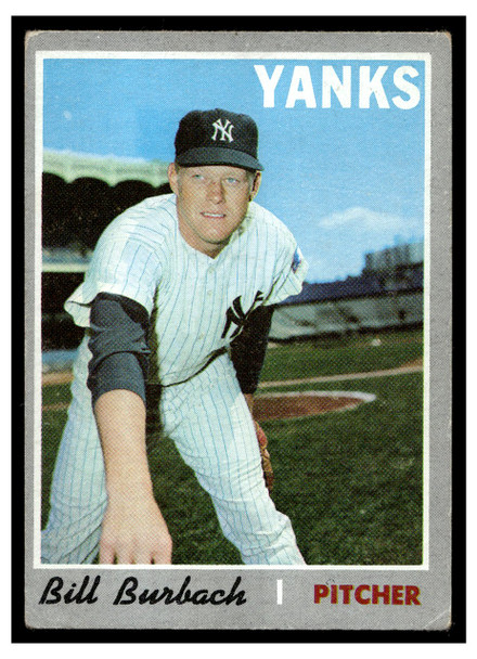 1970 Topps Baseball Bill Burbach #167 VG-EX front of card