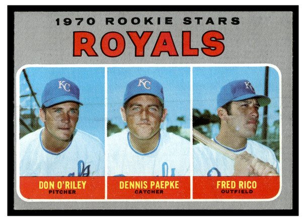 1970 Topps Baseball Don O'Riley / Dennis Paepke / Fred Rico #552 Rookie Stars VG-EX front of card