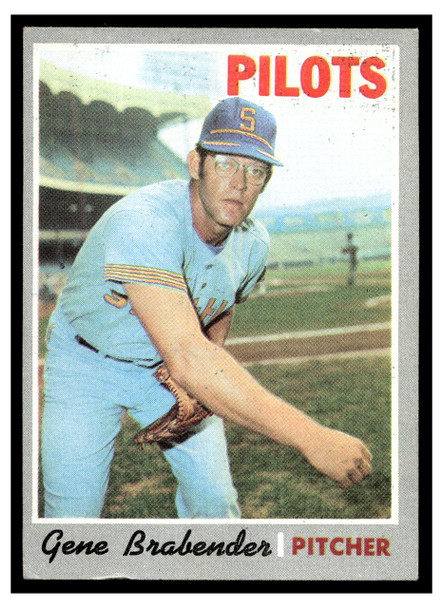 1970 Topps Baseball Gene Brabender #289 VG front of card