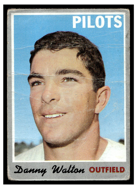 1970 Topps Baseball Danny Walton #134 Low Grade - Creases front of card