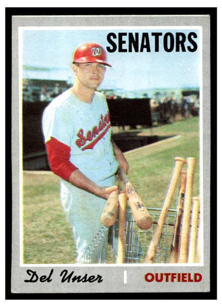 1970 Topps Baseball Del Unser #336 VG front of card