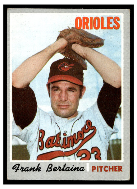 1970 Topps Baseball Frank Bertaina #638 VG front of card