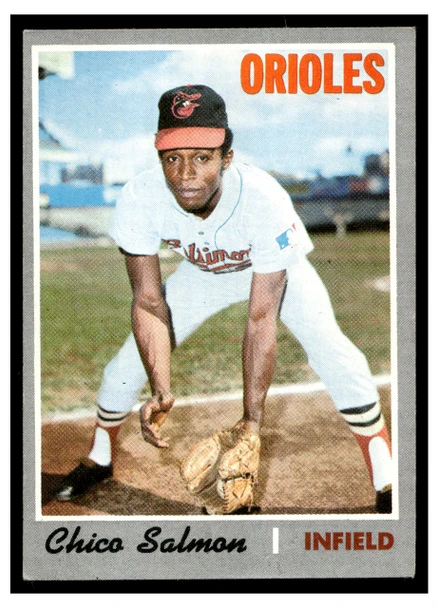 1970 Topps Baseball Chico Salmon #301 VG front of card