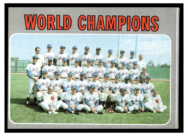 1970 Topps Baseball World Champions (New York Mets) #1 Team Records VG front of card
