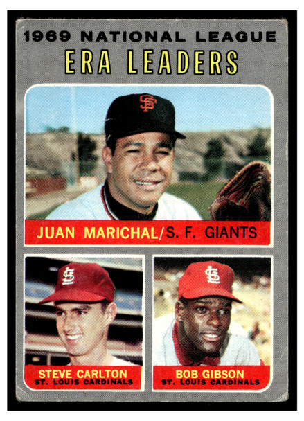 1970 Topps Baseball 1969 National League ERA Leaders #67 League Leaders VG-EX front of card
