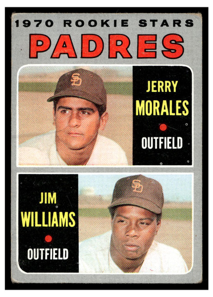 1970 Topps Baseball Jerry Morales / Jim Williams #262 Rookie Stars VG front of card