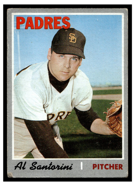 1970 Topps Baseball Al Santorini #212 VG-EX front of card